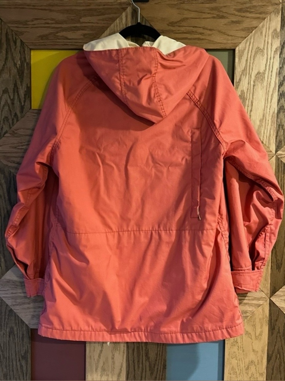 Vintage Woolrich Parka Women’s Salmon Red Hooded Outdoor Hiking Jacket Sz M - Picture 2 of 12